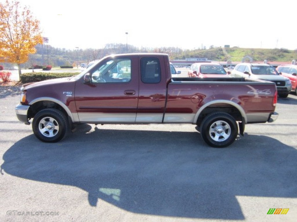 2003 F150 XLT SuperCab 4x4 - Toreador Red Metallic / Medium Parchment Beige photo #4