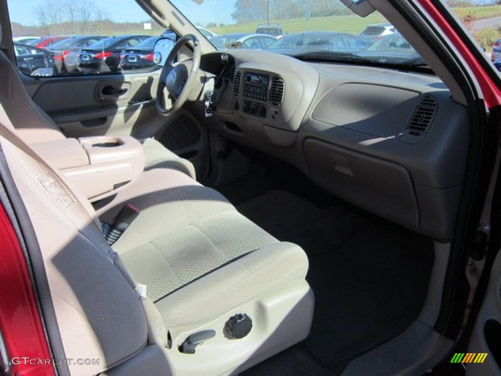 2003 F150 XLT SuperCab 4x4 - Toreador Red Metallic / Medium Parchment Beige photo #10