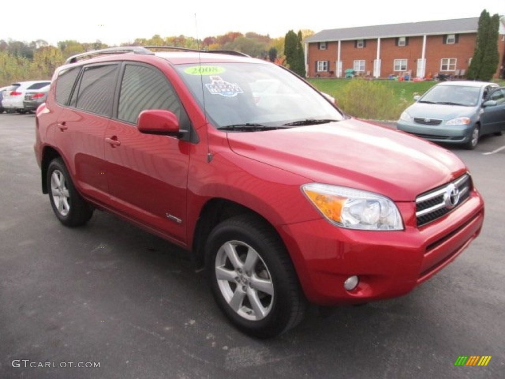 2008 RAV4 Limited 4WD - Barcelona Red Pearl / Ash photo #7