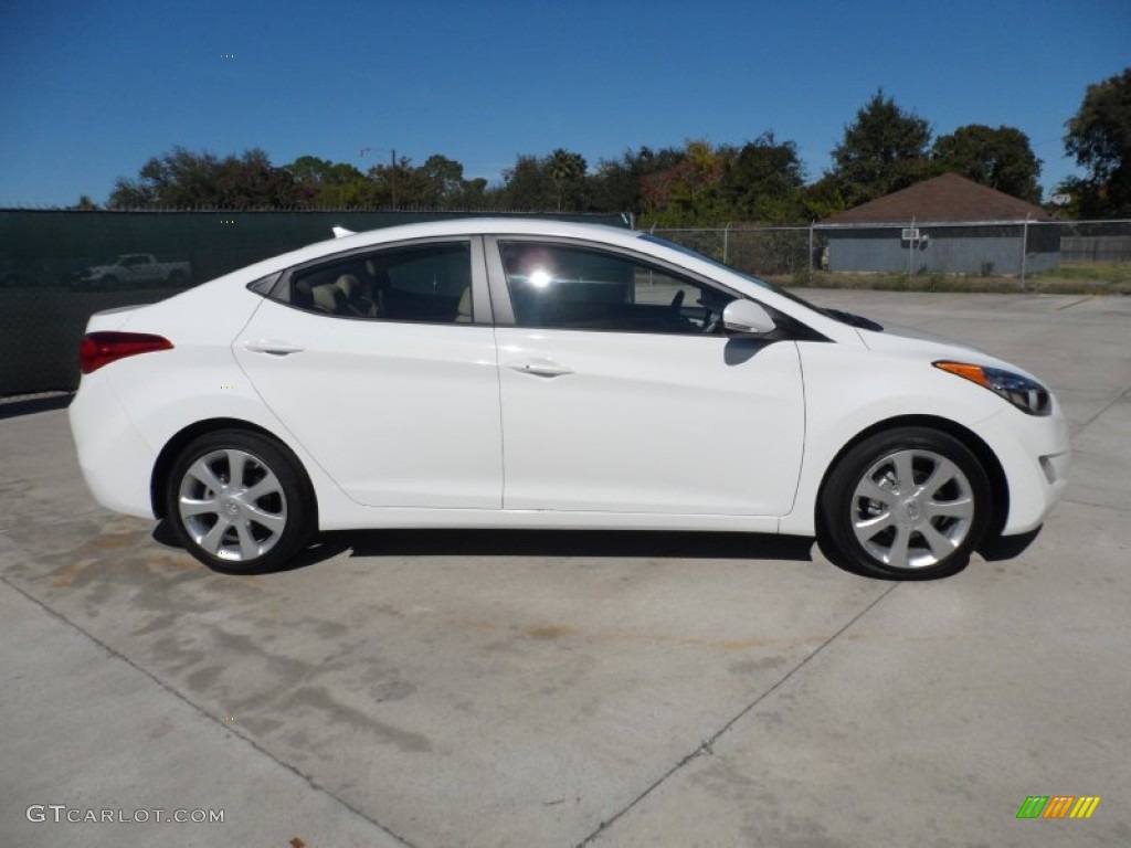 2012 Elantra Limited - Shimmering White / Beige photo #2