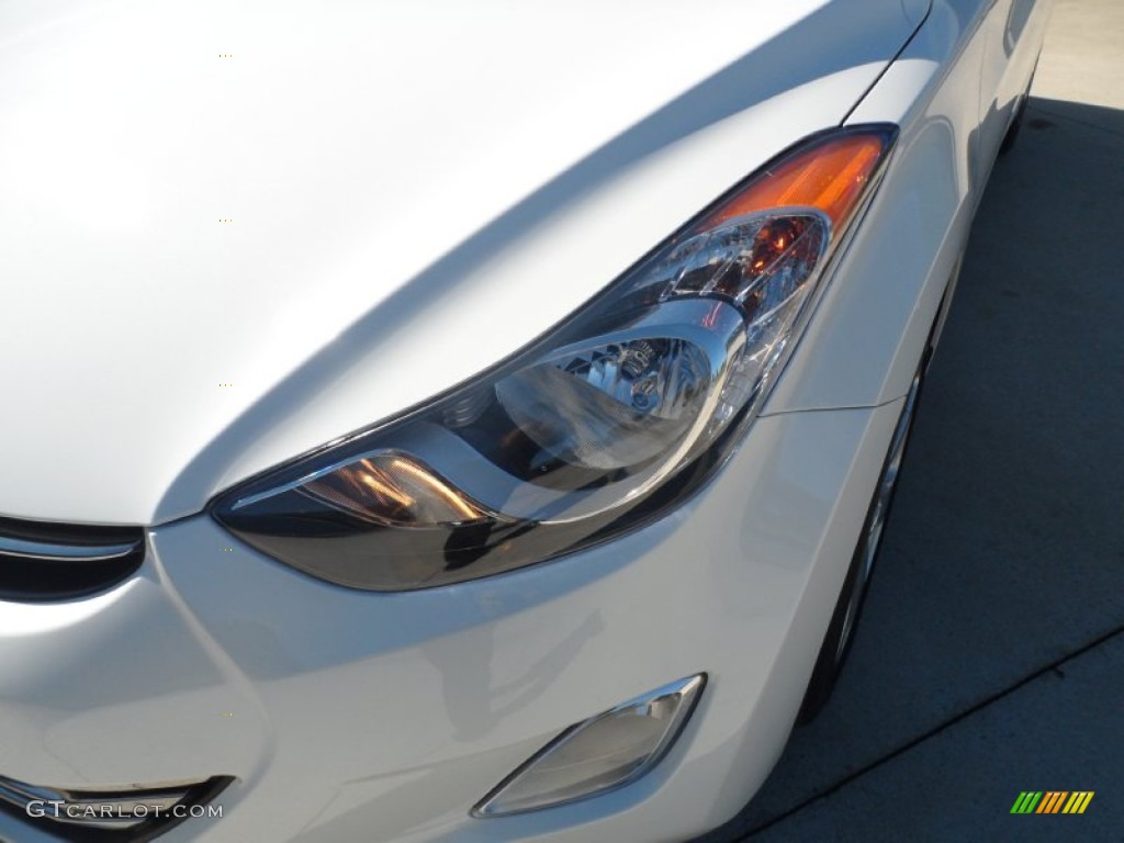 2012 Elantra Limited - Shimmering White / Beige photo #9