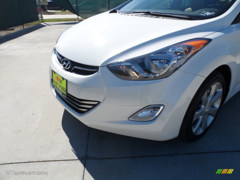 2012 Elantra Limited - Shimmering White / Beige photo #10