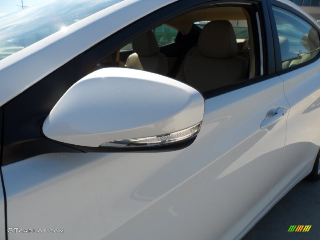 2012 Elantra Limited - Shimmering White / Beige photo #12