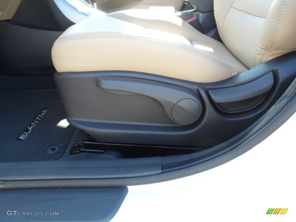 2012 Elantra Limited - Shimmering White / Beige photo #25