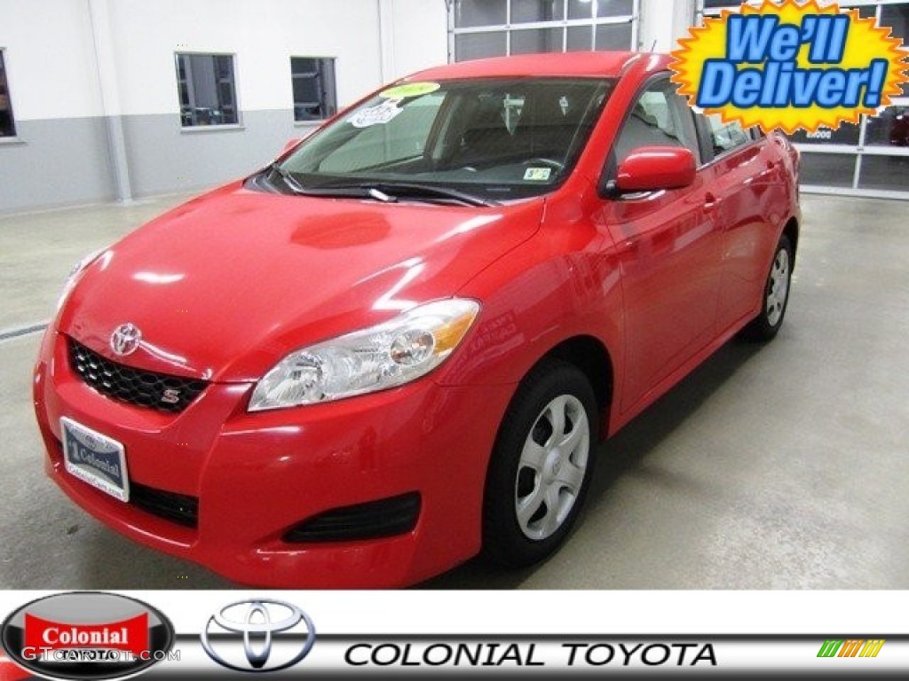 Radiant Red Toyota Matrix