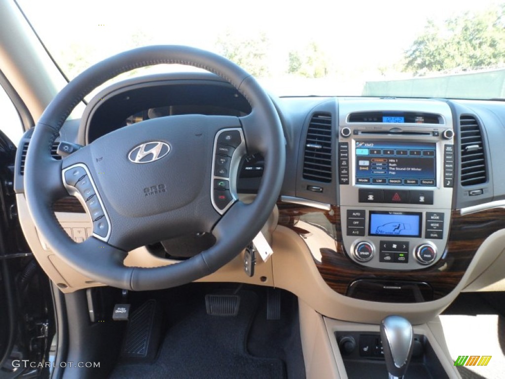 2012 Hyundai Santa Fe Limited Beige Dashboard Photo #56281383