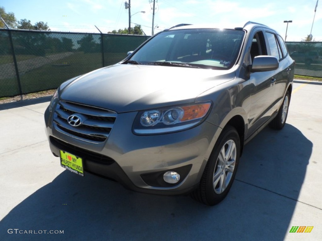 2012 Santa Fe SE V6 - Mineral Gray / Gray photo #7