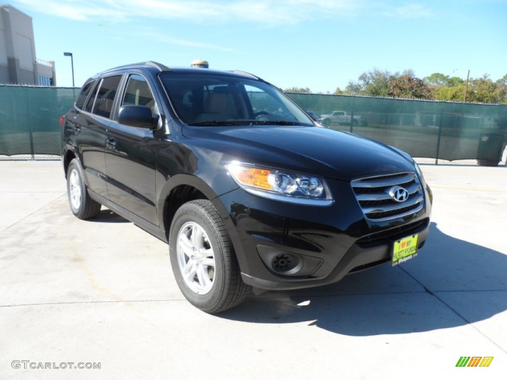 2012 Santa Fe GLS - Twilight Black / Beige photo #1