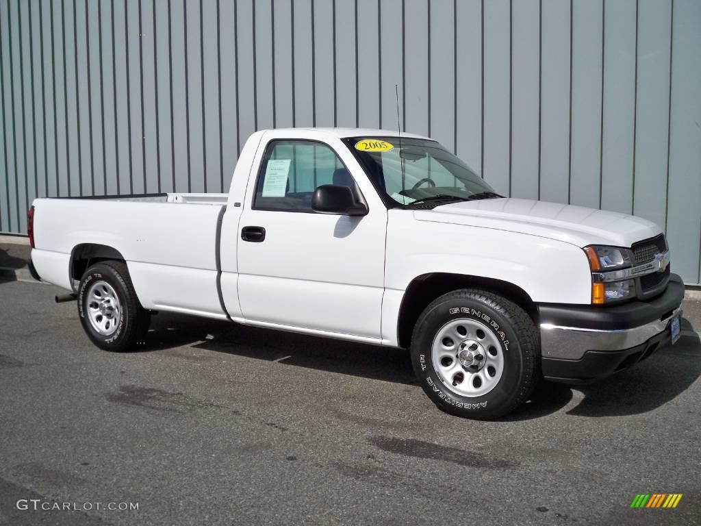 2005 Silverado 1500 Regular Cab - Summit White / Medium Gray photo #1
