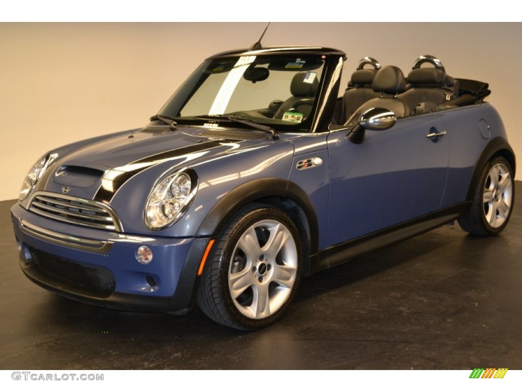 2006 Cooper S Convertible - Cool Blue Metallic / Panther Black photo #1