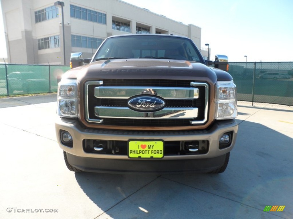 2012 F250 Super Duty King Ranch Crew Cab 4x4 - Golden Bronze Metallic / Chaparral Leather photo #8