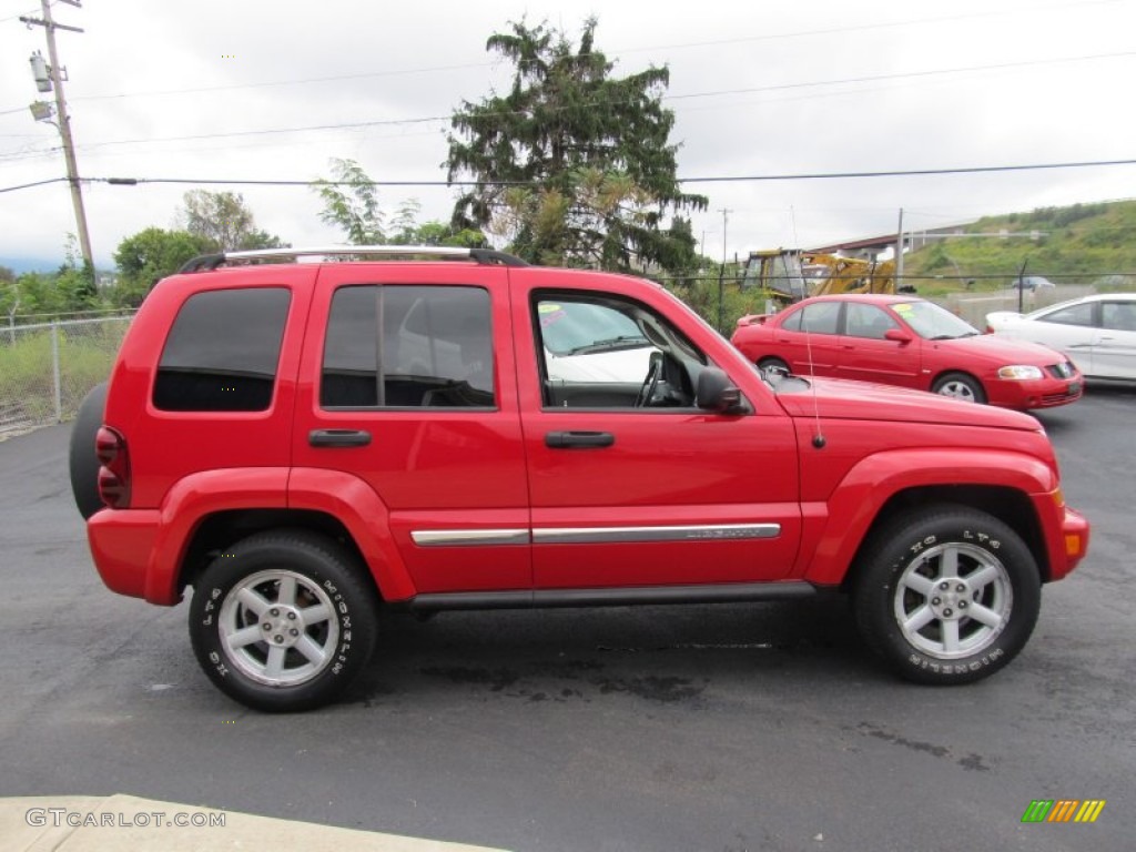 2005 Liberty Limited 4x4 - Flame Red / Medium Slate Gray photo #4
