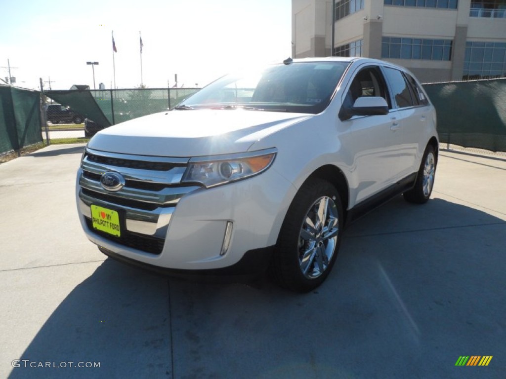 2012 Edge Limited EcoBoost - White Platinum Metallic Tri-Coat / Charcoal Black photo #7