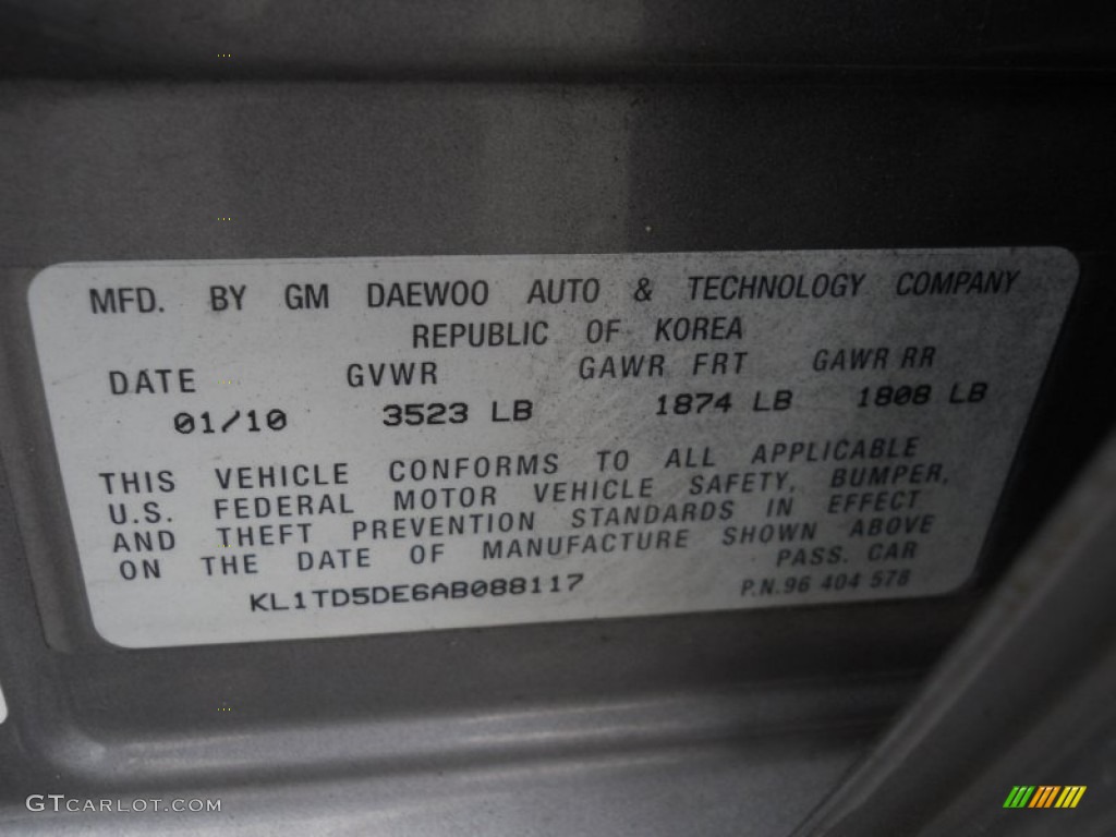 2010 Aveo LT Sedan - Medium Gray / Charcoal photo #20