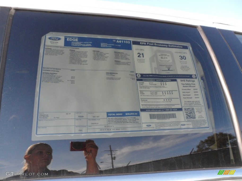 2012 Ford Edge Limited EcoBoost Window Sticker Photo #56285607