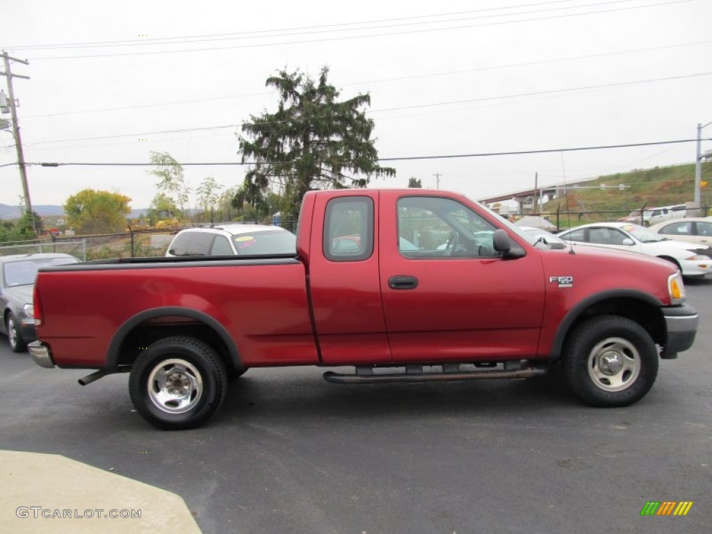 1999 F150 XL Extended Cab 4x4 - Toreador Red Metallic / Medium Graphite photo #4