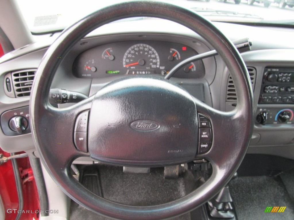 1999 Ford F150 XL Extended Cab 4x4 Medium Graphite Steering Wheel Photo #56285891