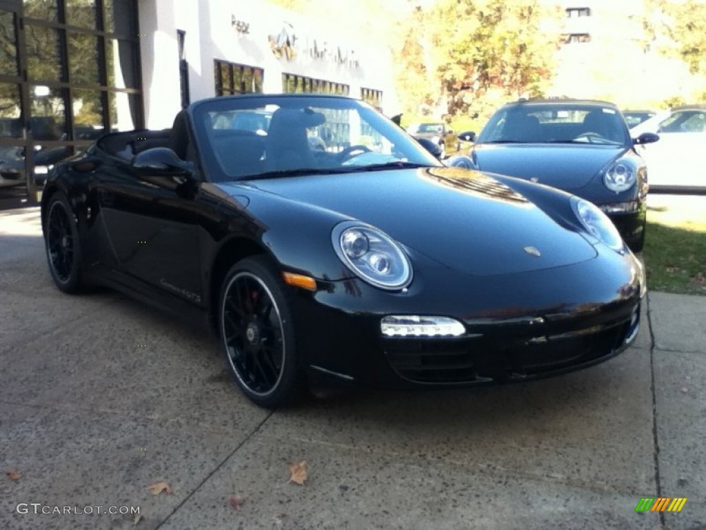 2012 911 Carrera 4 GTS Cabriolet - Black / Black photo #4