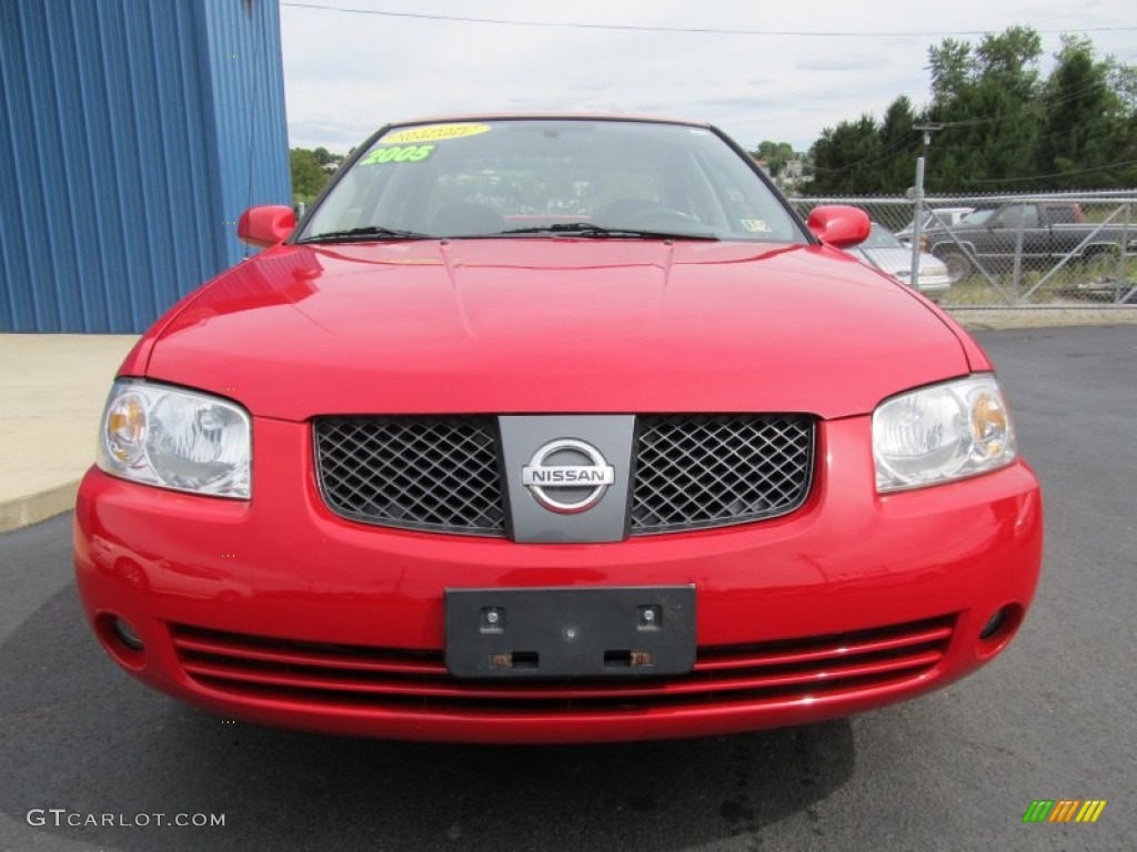 2005 Sentra 1.8 S Special Edition - Code Red / Charcoal photo #7