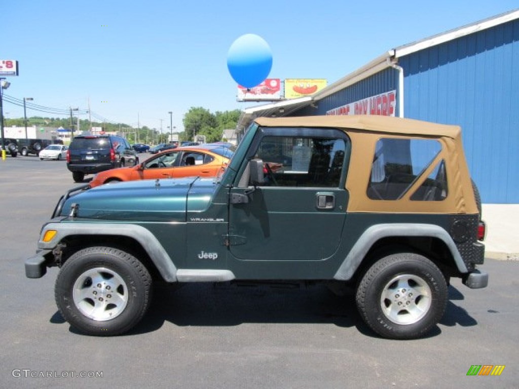 2000 Wrangler SE 4x4 - Forest Green Pearl / Agate photo #2