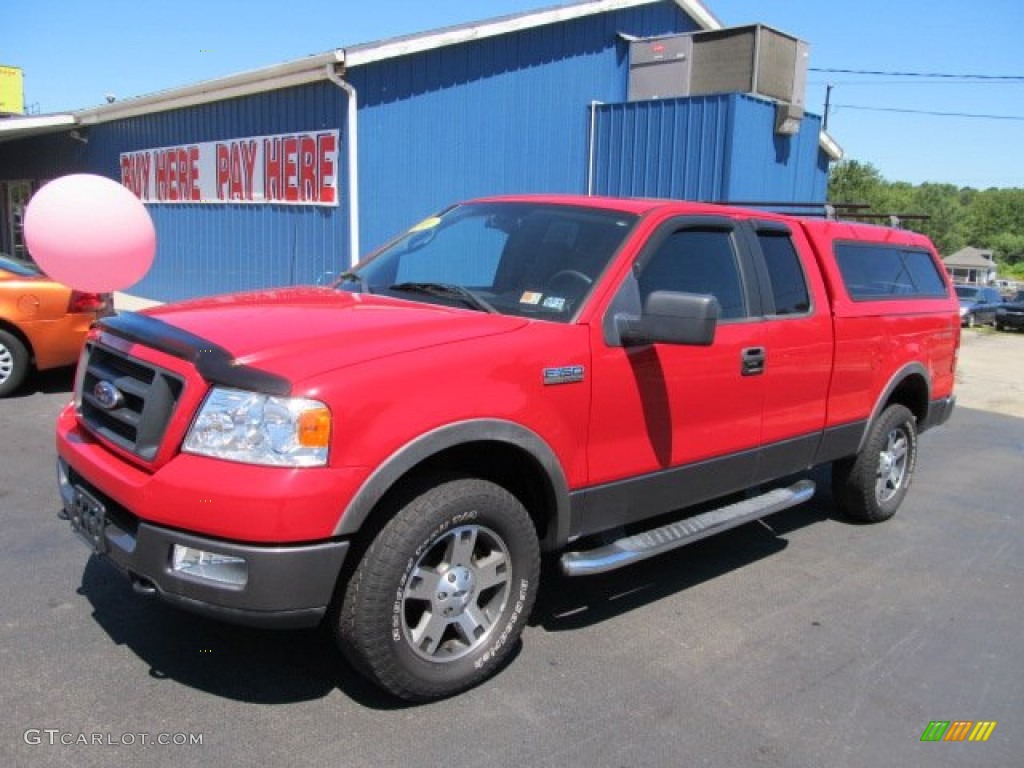 2005 F150 FX4 SuperCab 4x4 - Bright Red / Black photo #1