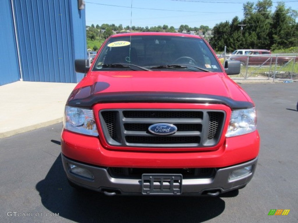 2005 F150 FX4 SuperCab 4x4 - Bright Red / Black photo #4