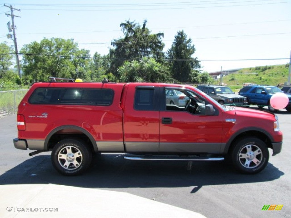 2005 F150 FX4 SuperCab 4x4 - Bright Red / Black photo #6