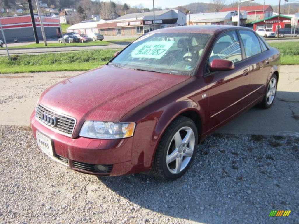 2004 A4 1.8T quattro Sedan - Crimson Red Pearl Effect / Beige photo #1