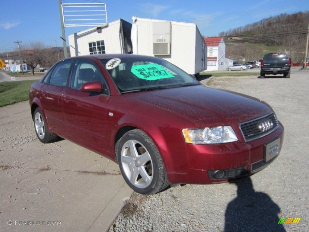 2004 A4 1.8T quattro Sedan - Crimson Red Pearl Effect / Beige photo #3