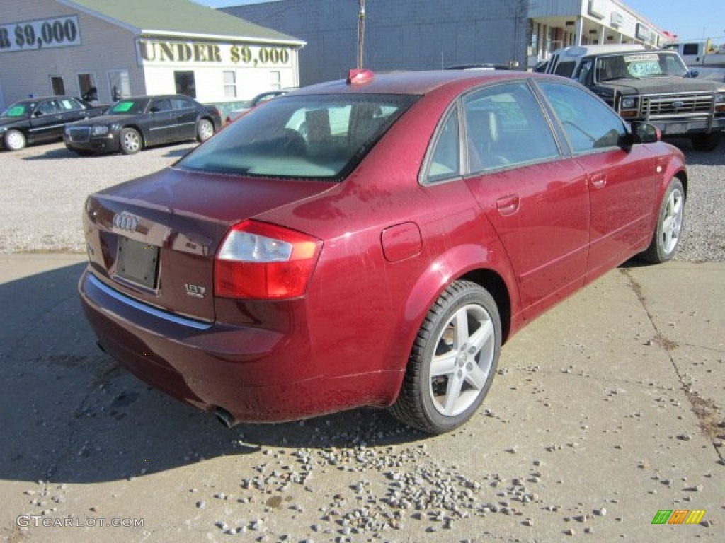 2004 A4 1.8T quattro Sedan - Crimson Red Pearl Effect / Beige photo #7