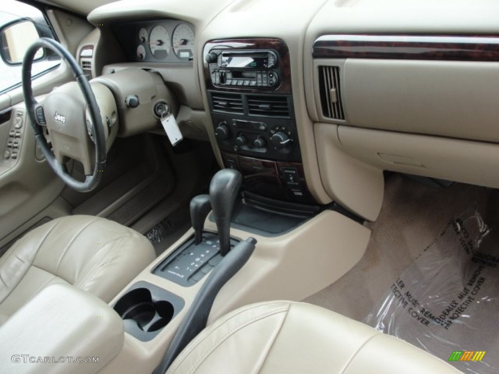 2001 Grand Cherokee Limited 4x4 - Shale Green Metallic / Taupe photo #13