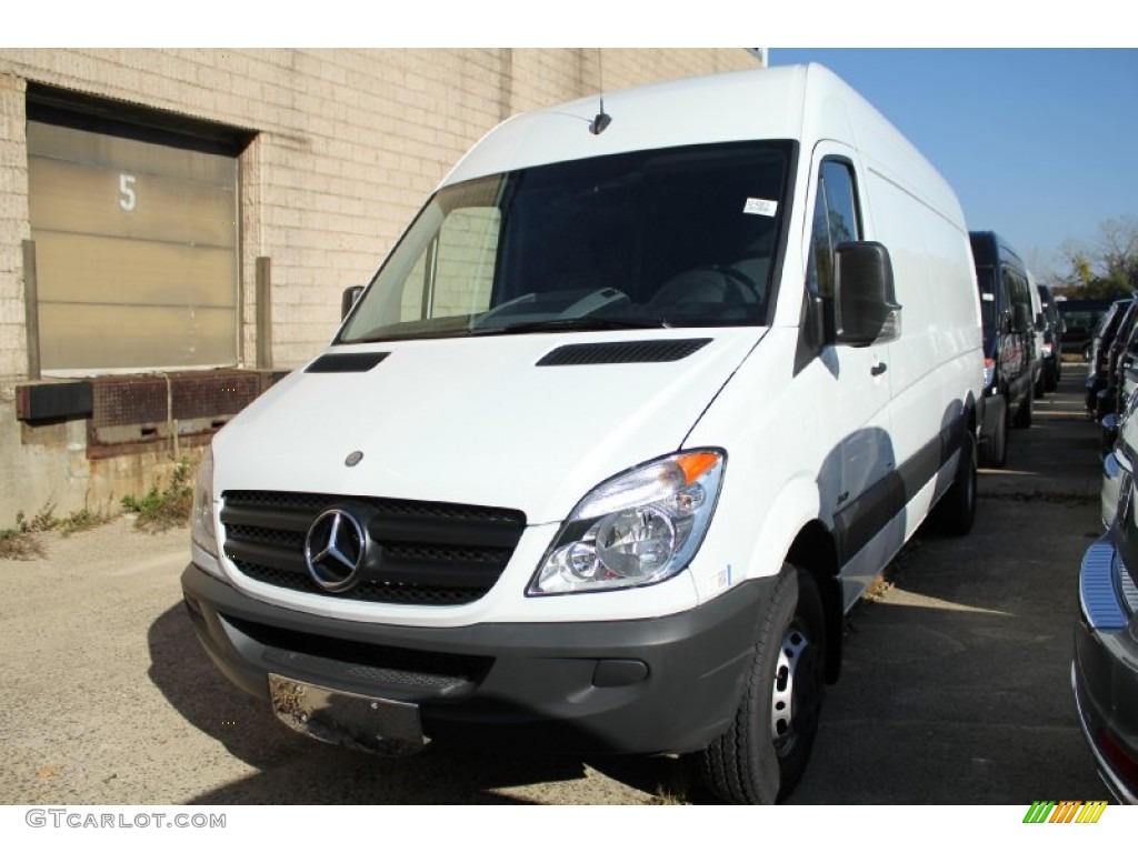 2012 Sprinter 3500 High Roof Extended Cargo Van - Arctic White / Lima Black Fabric photo #1