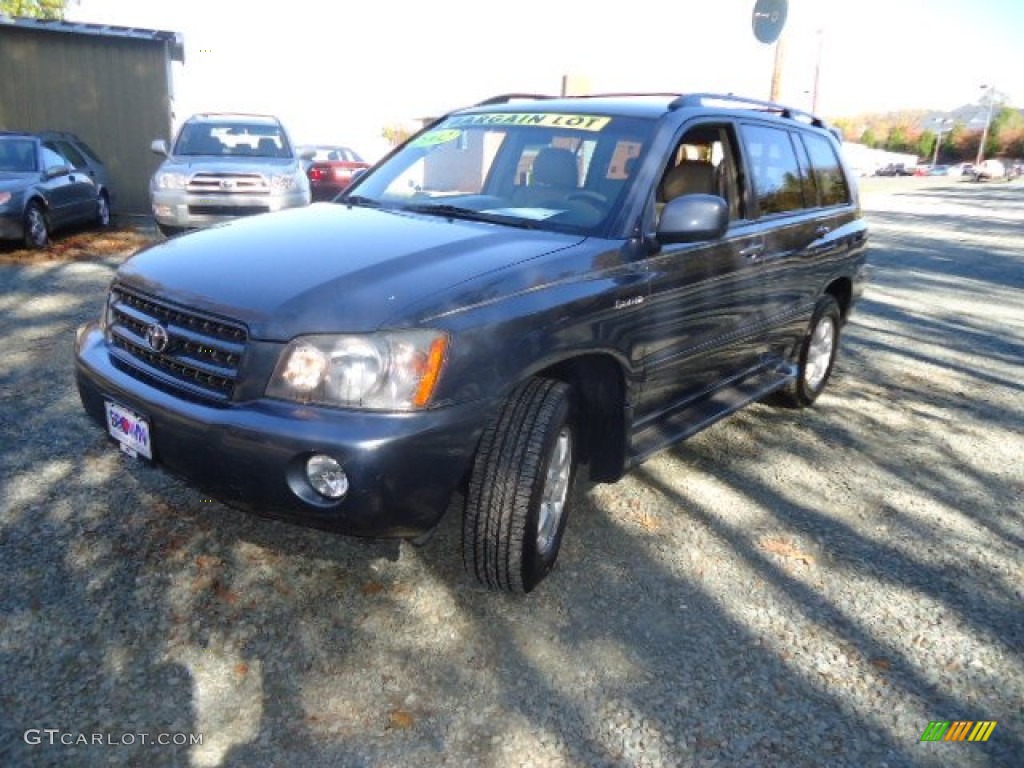 2002 Highlander V6 4WD - Electric Green Mica / Ivory photo #3