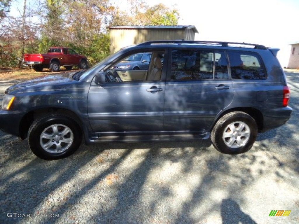 2002 Highlander V6 4WD - Electric Green Mica / Ivory photo #4