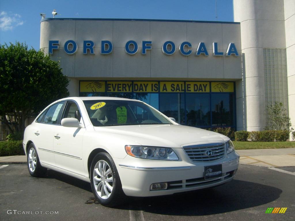 2007 Azera Limited - Powder White Pearl / Gray photo #1