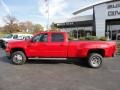 2012 Fire Red GMC Sierra 3500HD SLT Crew Cab 4x4 Dually  photo #2