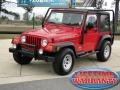 2004 Flame Red Jeep Wrangler X 4x4  photo #1