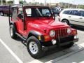 2004 Flame Red Jeep Wrangler X 4x4  photo #2