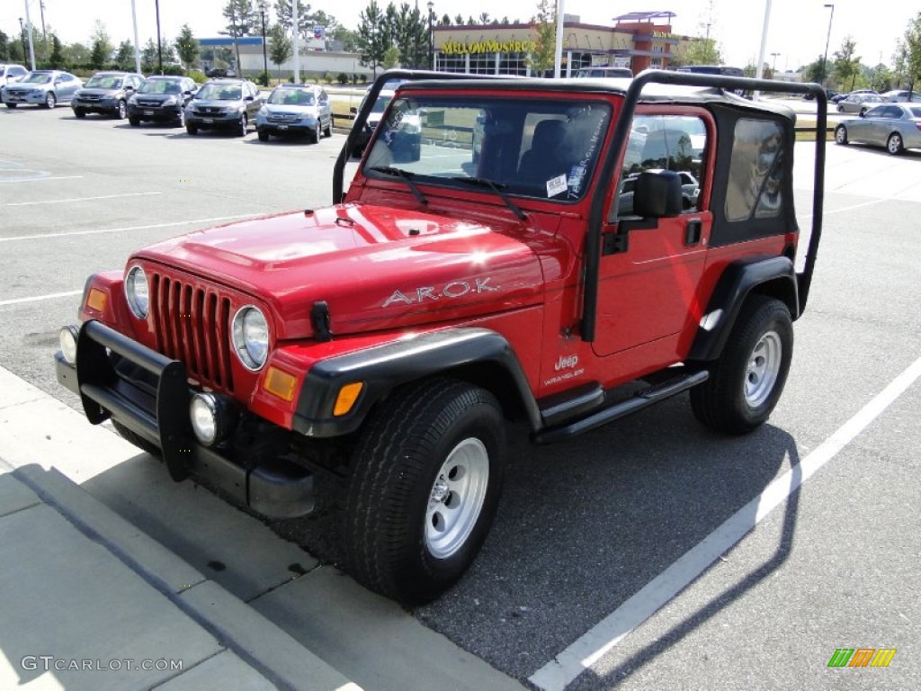 2004 Wrangler X 4x4 - Flame Red / Dark Slate Gray photo #3