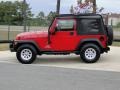 2004 Flame Red Jeep Wrangler X 4x4  photo #7