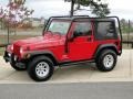 2004 Flame Red Jeep Wrangler X 4x4  photo #8