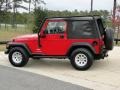 2004 Flame Red Jeep Wrangler X 4x4  photo #15