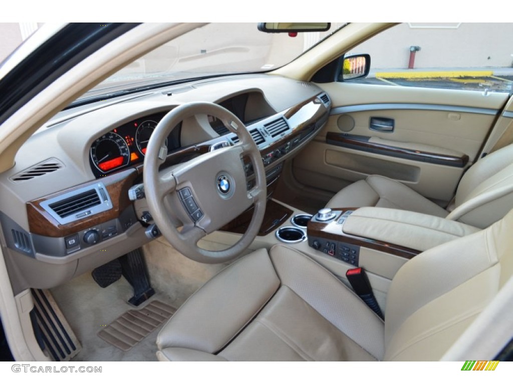 2003 7 Series 745i Sedan - Jet Black / Dark Beige/Beige III photo #19