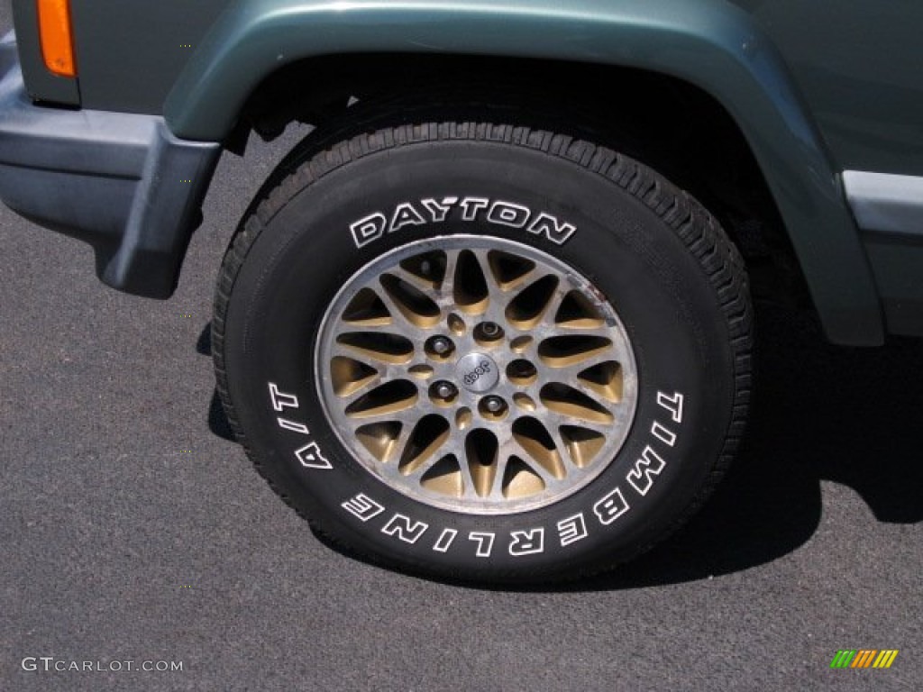 2000 Cherokee Sport 4x4 - Medium Fern Green Metallic / Agate Black photo #3