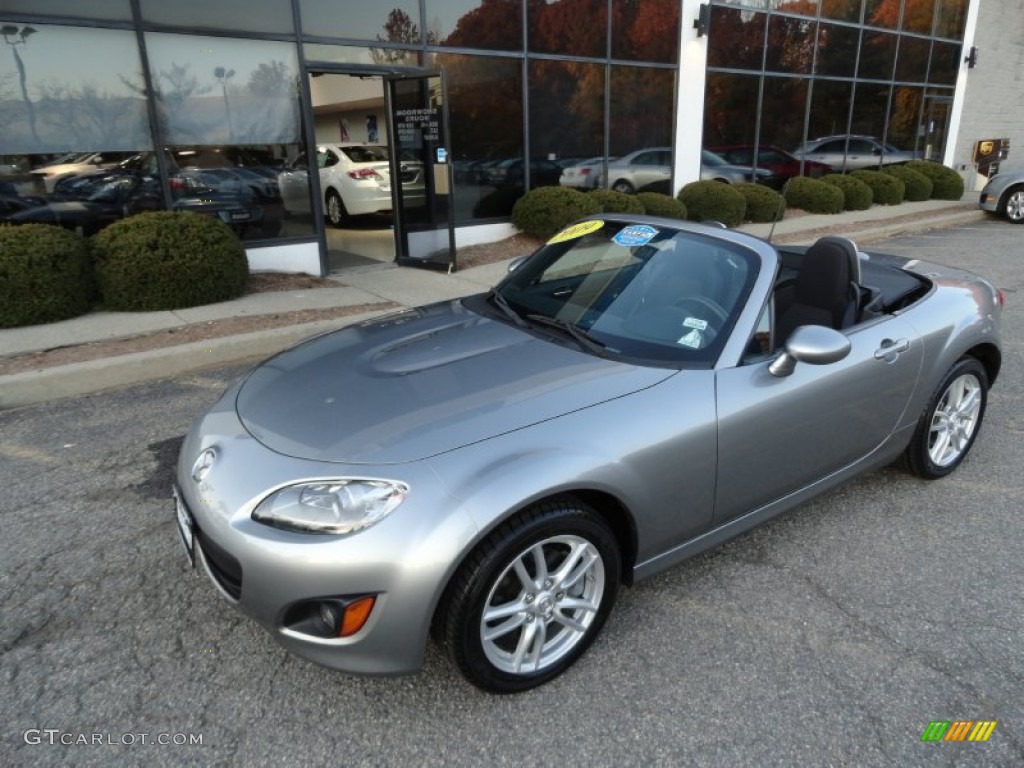 Liquid Silver Metallic 2009 Mazda MX-5 Miata Sport Roadster Exterior Photo #56298765