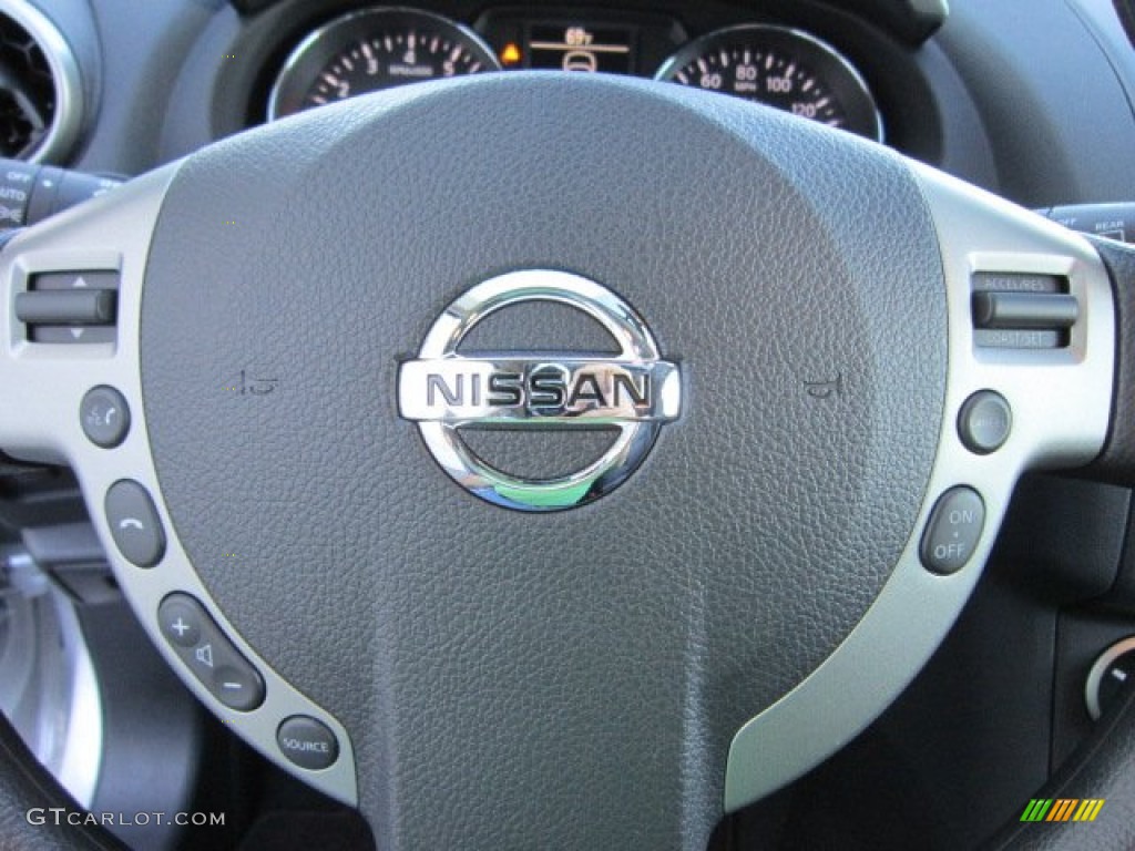 2012 Nissan Rogue SV AWD Black Steering Wheel Photo #56300586