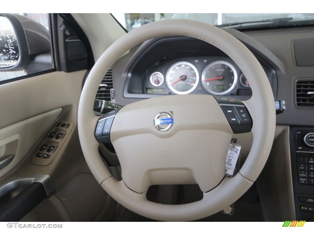 2012 Volvo XC90 3.2 Beige Steering Wheel Photo #56301078