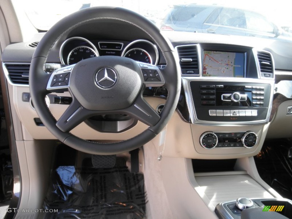 2012 Mercedes-Benz ML 350 4Matic Almond Beige Dashboard Photo #56302614