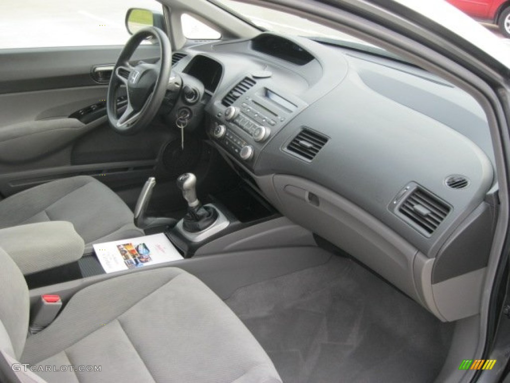 2009 Honda Civic LX Sedan Gray Dashboard Photo #56305848