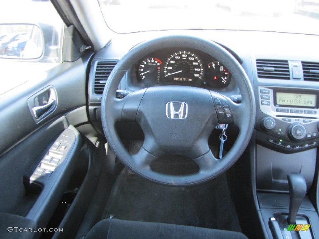 2006 Honda Accord Value Package Sedan Black Steering Wheel Photo #56306895